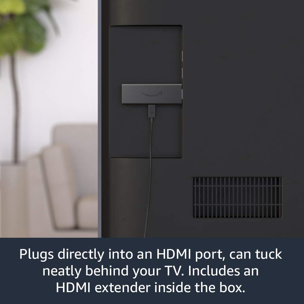 Smart Fire TV Stick HD (latest model) with Alexa Voice Remote, featuring TV power and volume controls. - Image 4